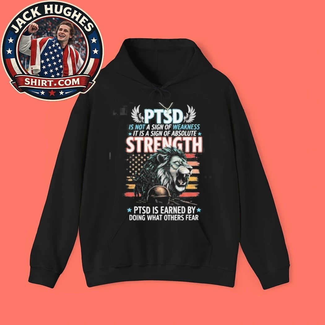 Original Ptsd Is Sign Of Absolute Strength Lion Veteran Shirt