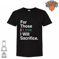 For Those I Love I Will Sacrifice Rainbow Typography Black Shirt