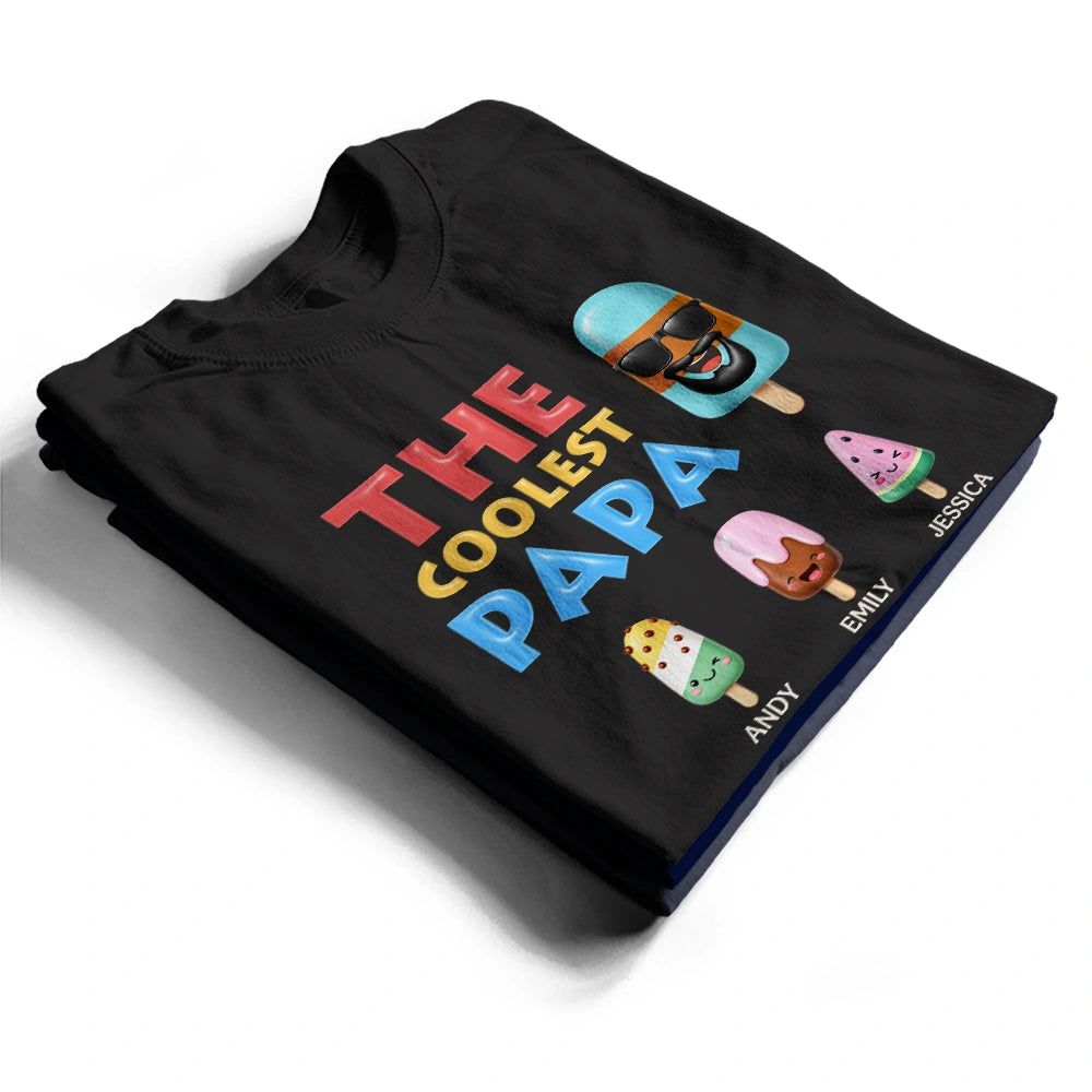 The Coolest Pop Grandpa Dad - Personalized T Shirt
