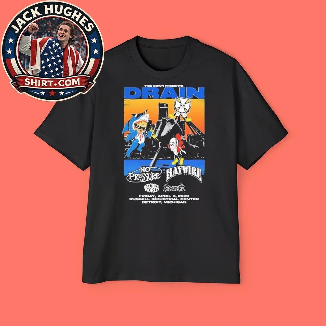 Original Drain Tied Down Presents At Russell Industrial Center Detroit Michigan Shirt