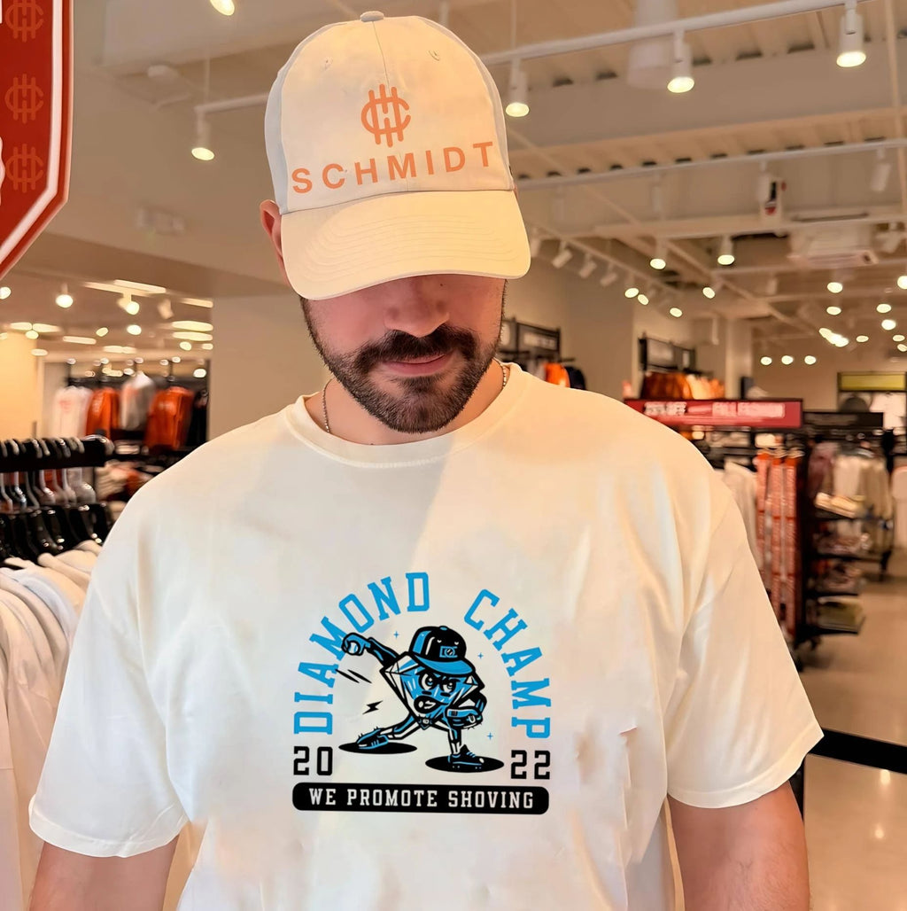 Diamond Champ 2022 We Promote Shoving baseball shirt
