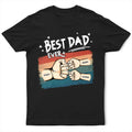 Best Dad Ever Hand Punch Retro Brush Stroke - Personalized T Shirt