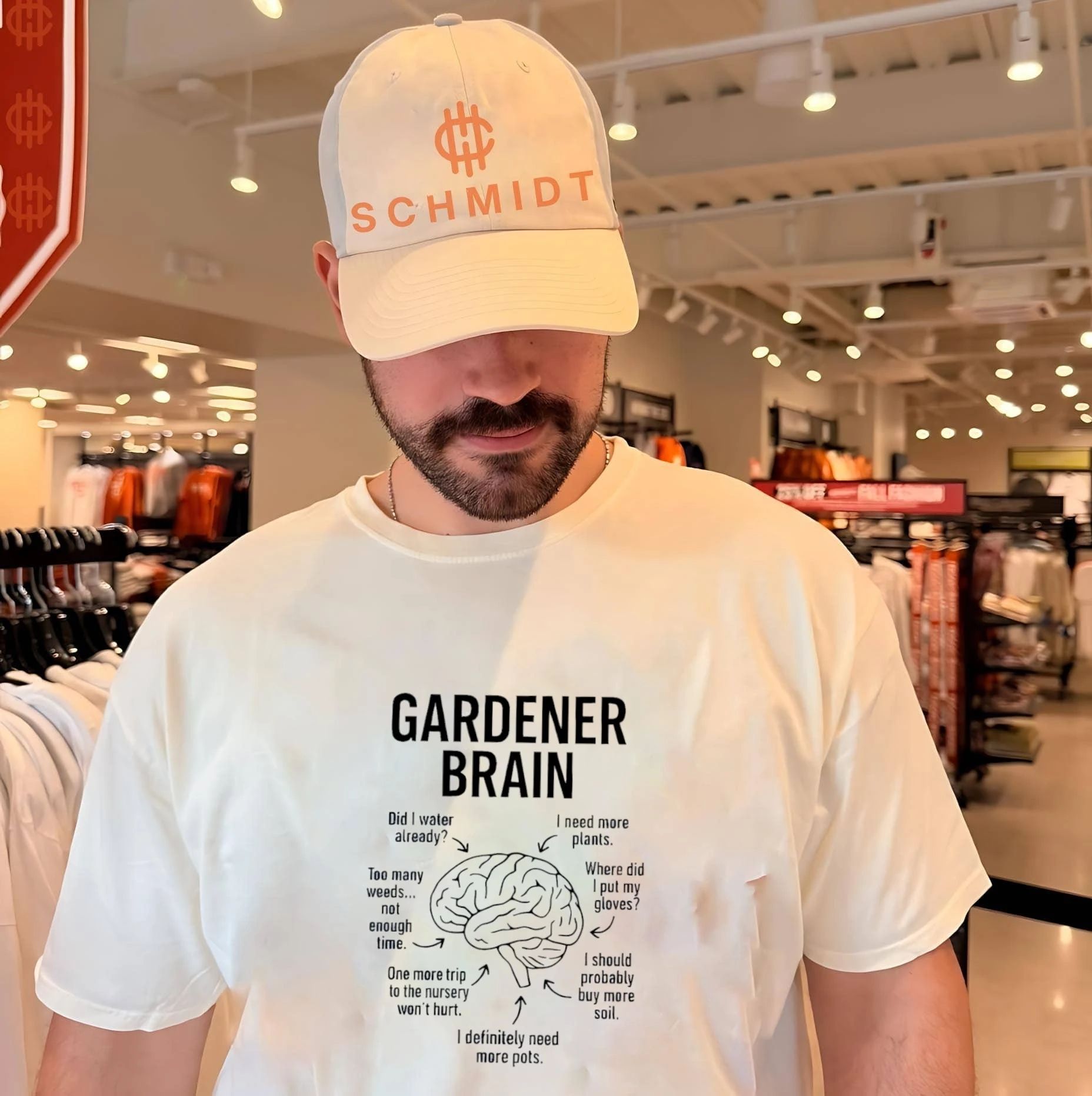 Gardener Brain Funny Gardening Thoughts shirt