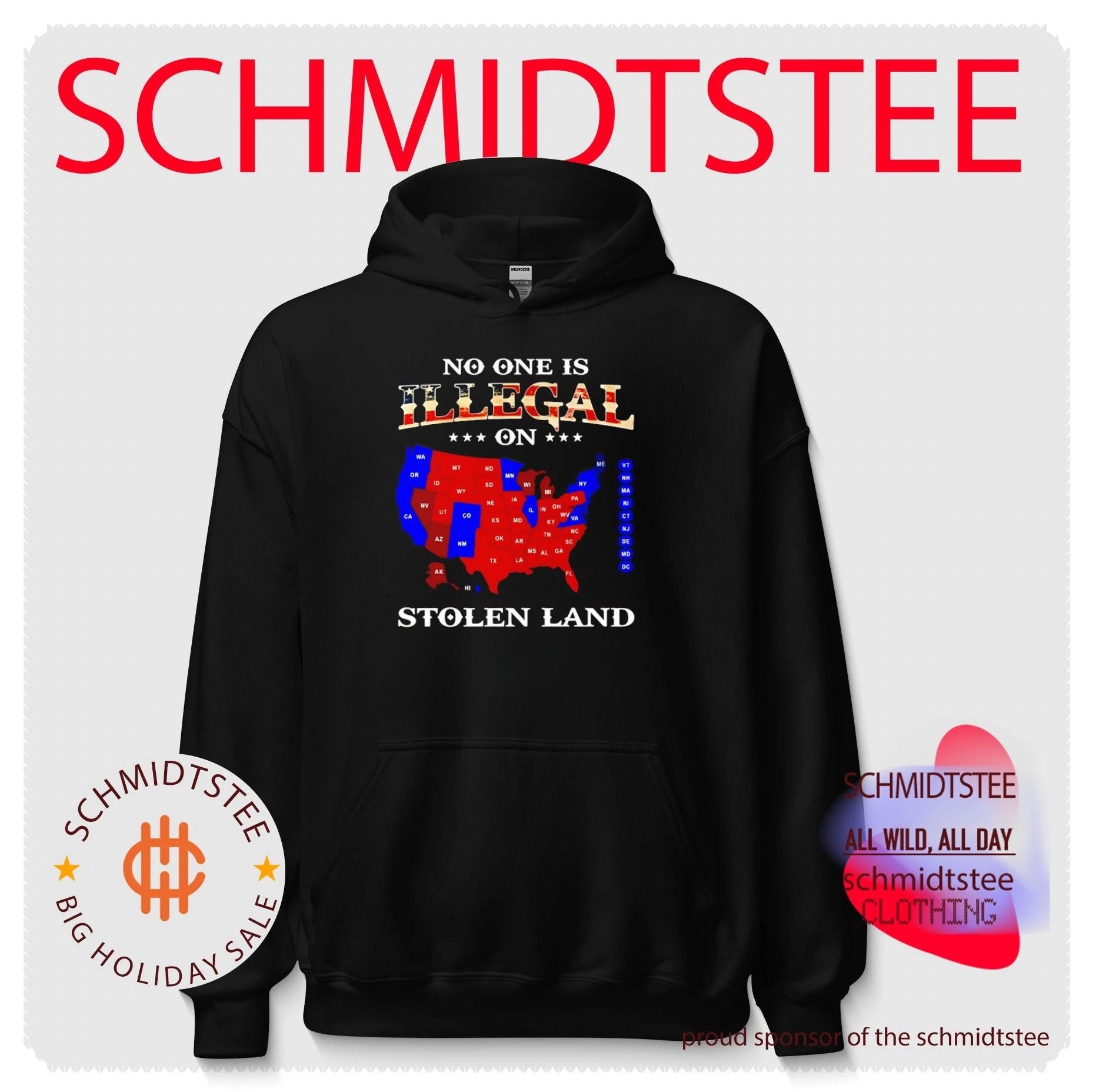 No One Is Illegal on Stolen Land immigration rights shirt