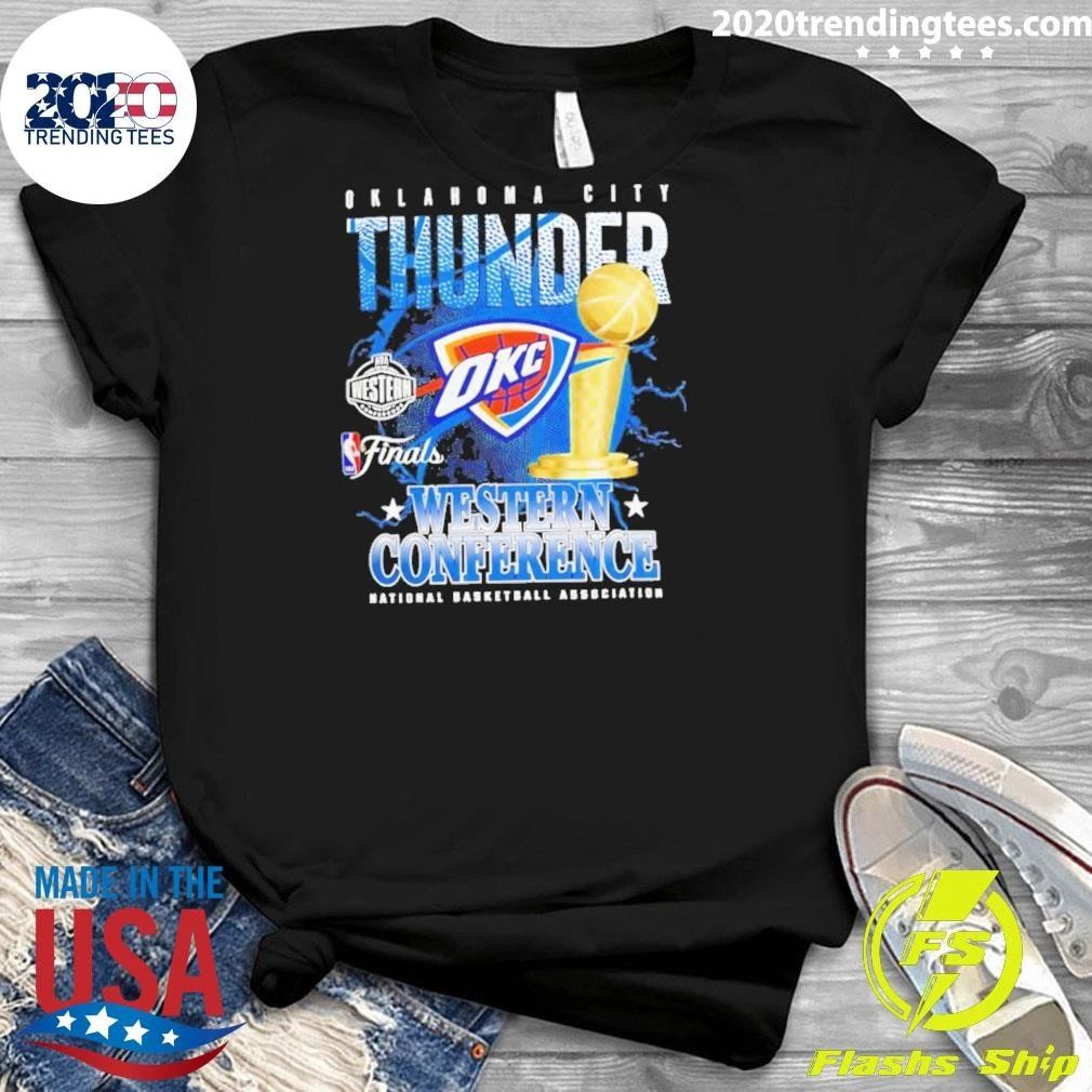 Oklahoma City Thunder 2026 Western Conference Finals Championship Celebration Trophy Shirt