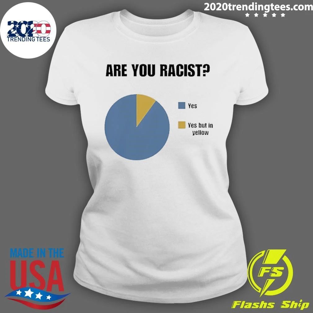 Are You Racist Yes Yes Put In Yellow Pie Chart Graphic Shirt