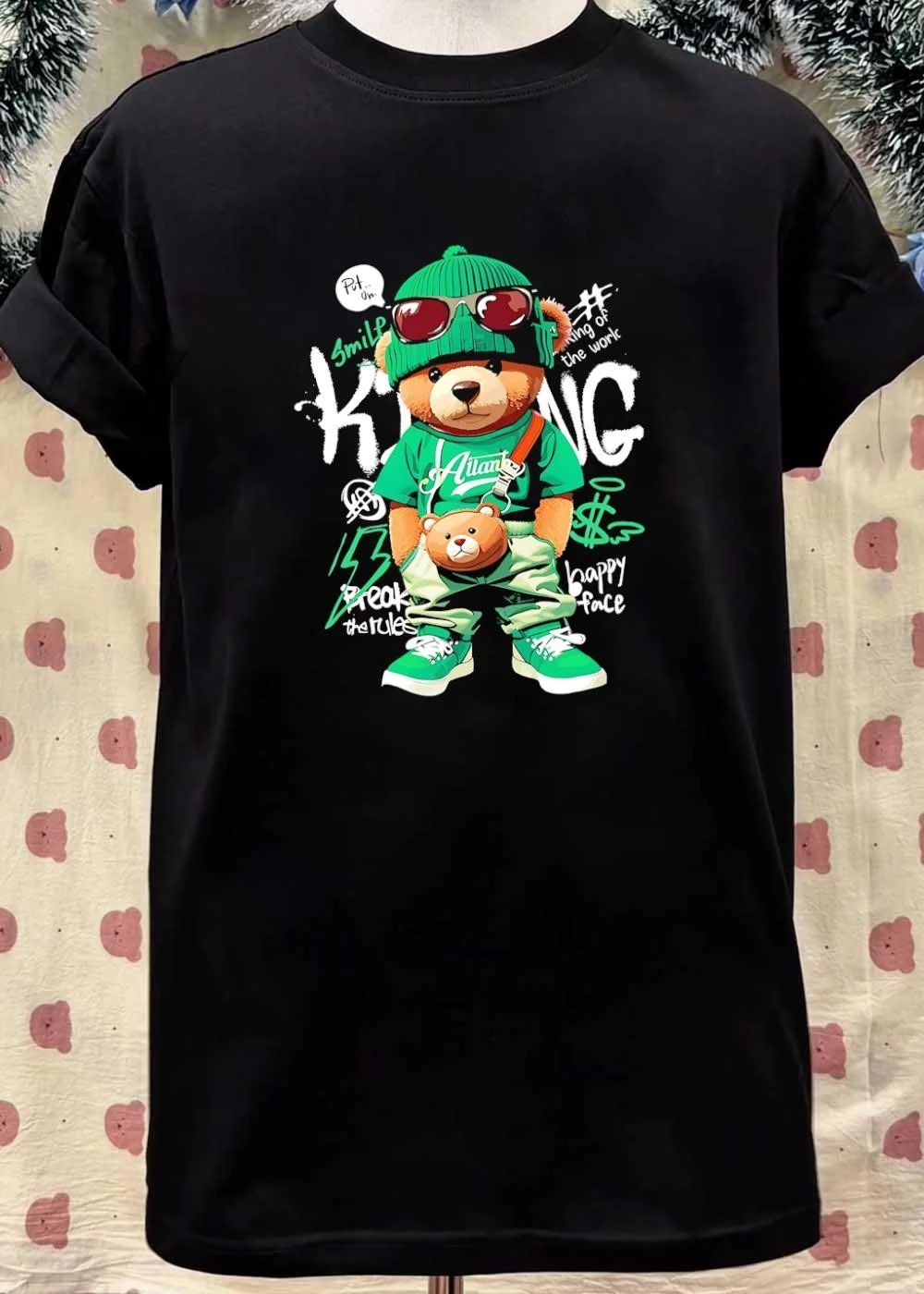 Put On Smile King of the World Break the Rules Happy Face Teddy Bear Shirt