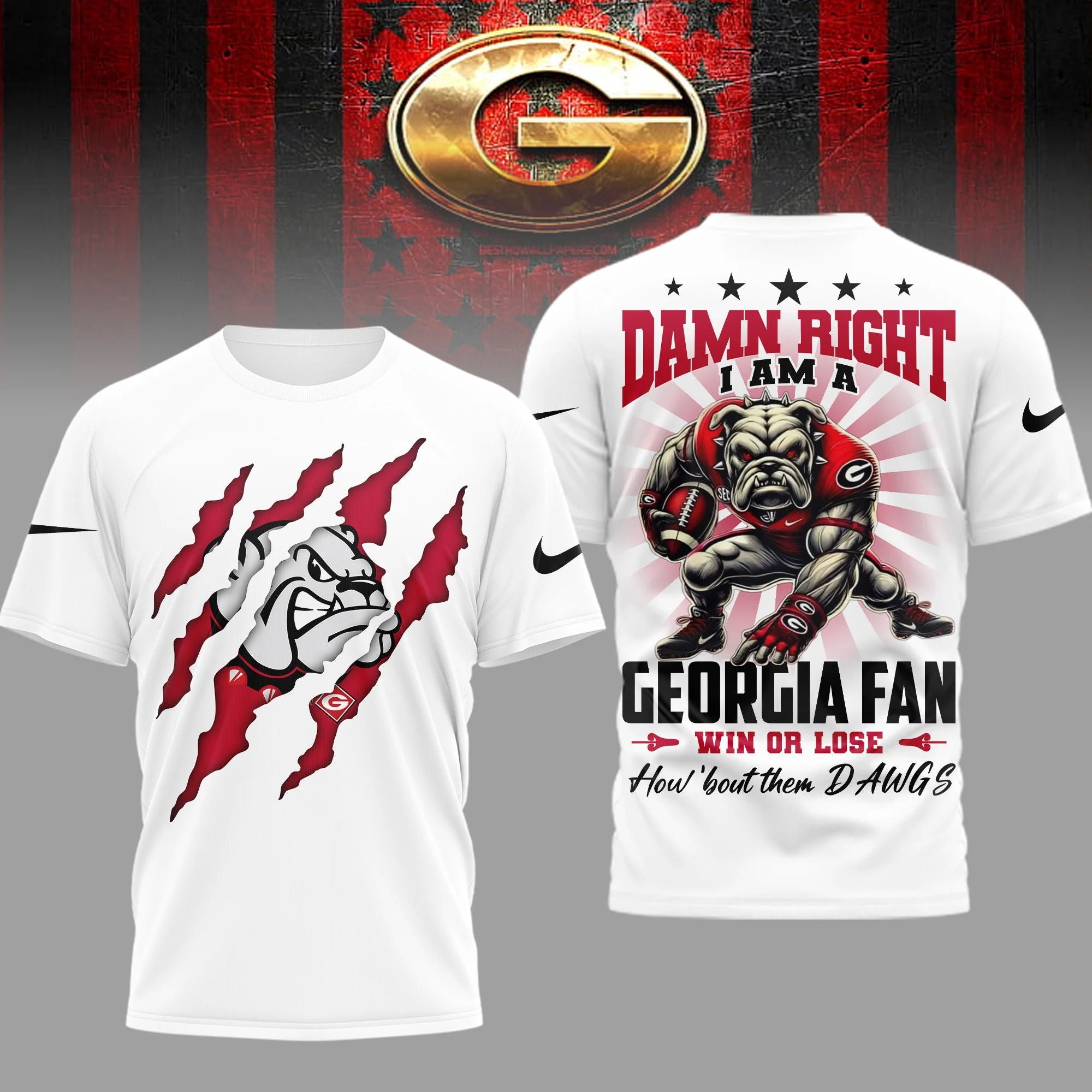 Georgia Bulldogs Damn Right Fan T-Shirt