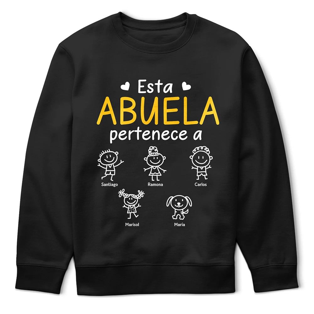 Este Abuelo Esta Abuela Este Papá Esta Mamá Pertenece A - Camiseta Personalizada
