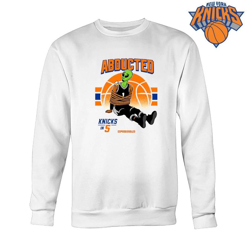 Abducted Knicks In 5 Esposdoodles Alien Basketball Shirt