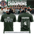 Michigan State Spartans 2026 Big Ten Ice Hockey Champs T-Shirt