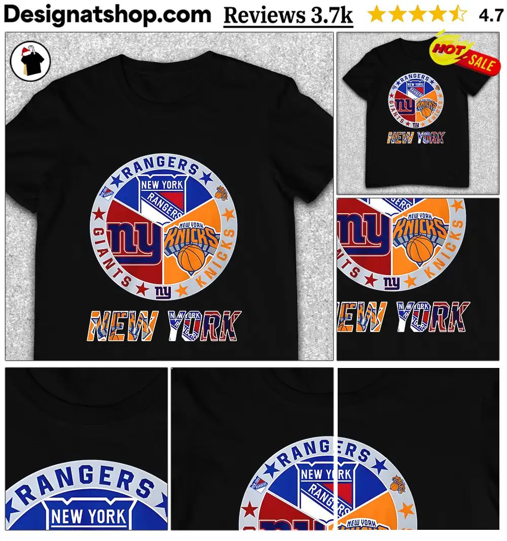 Rangers Giants Knicks New York sports logos shirt