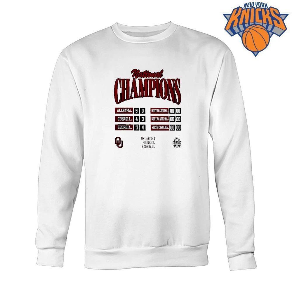 Oklahoma Sooners NCAA College World Series National Champions Scoreboard shirt