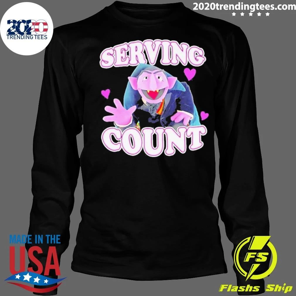Serving Count Von Count Heart Shirt