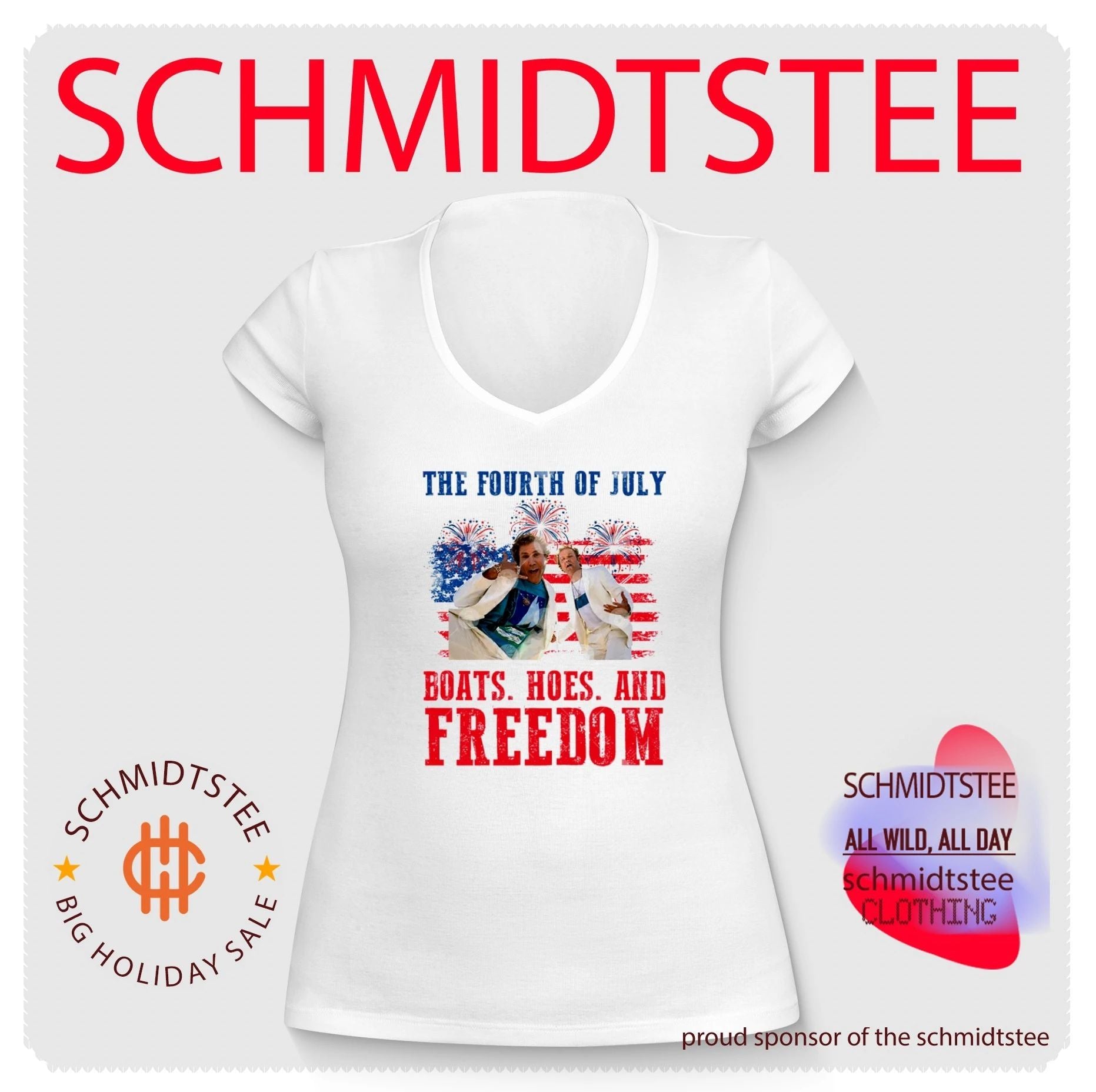 Boats Hoes And Freedom 4th Of July Step Brothers Inspired Boating & Freedom Boat Party shirt
