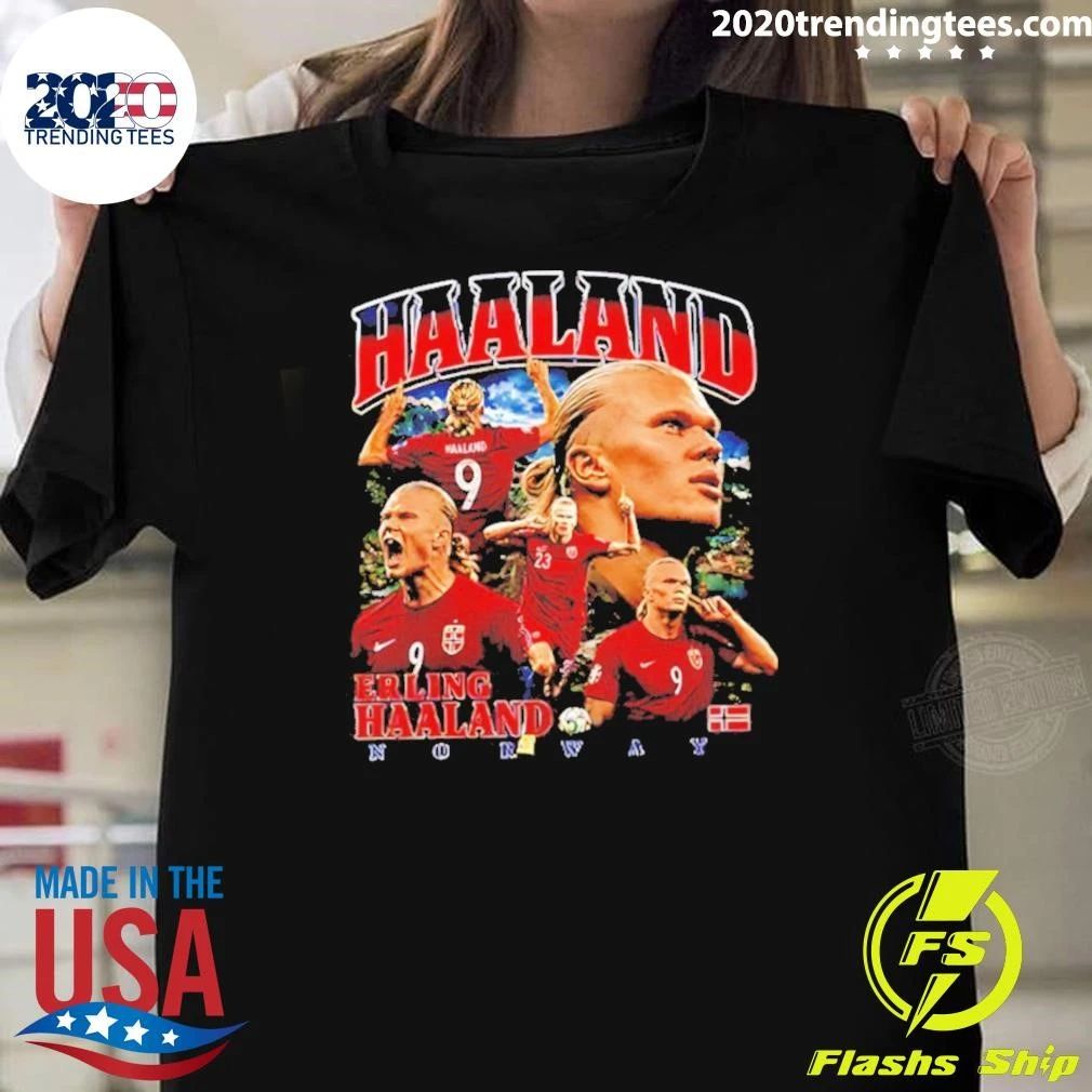 Erling Haaland World Cup 2026 Collage 90s Bootleg Shirt