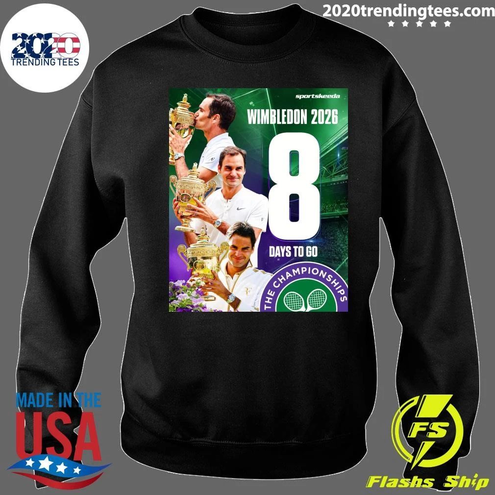 Roger Federer Has Lifted The Wimbledon Trophy A Record 8 Times, The Most By Any Man In The History Of The Championships Shirt