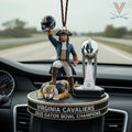 Virginia Cavaliers 2025 Gator Bowl Champions Ornament – NCAA Football Mascot Car Dashboard Figurine