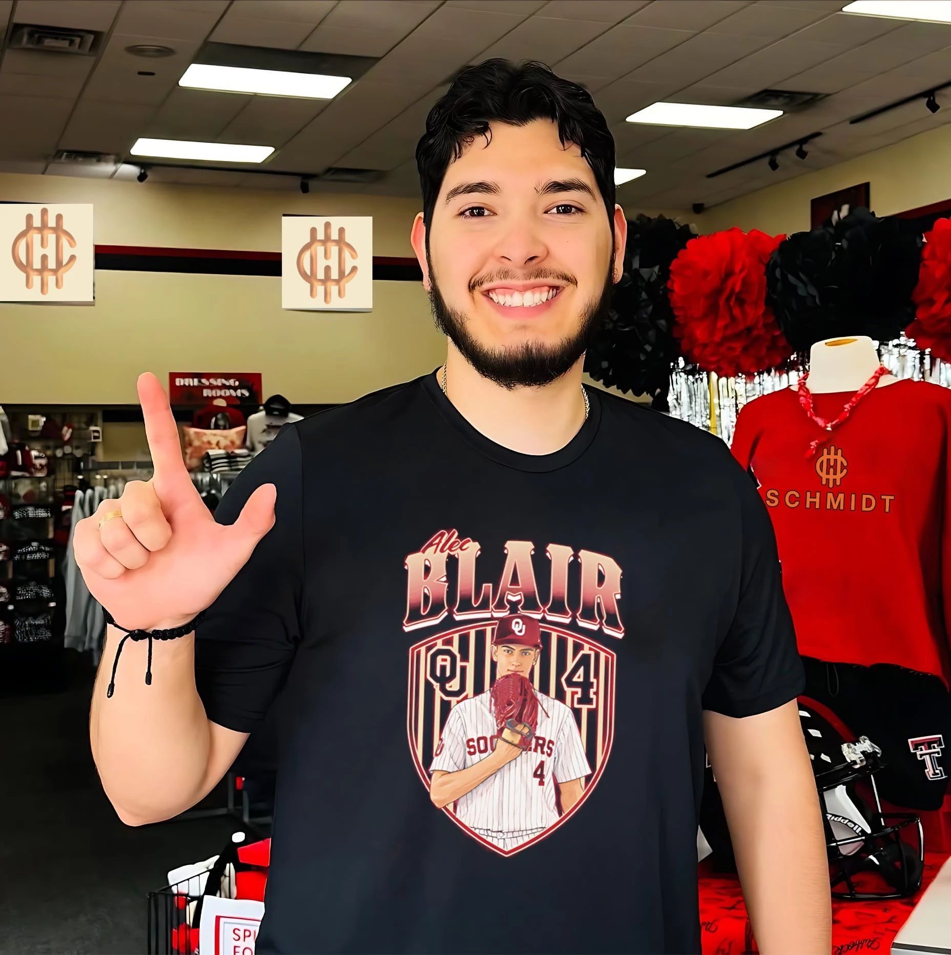 Oklahome Sooners Alec Blair portrait shirt
