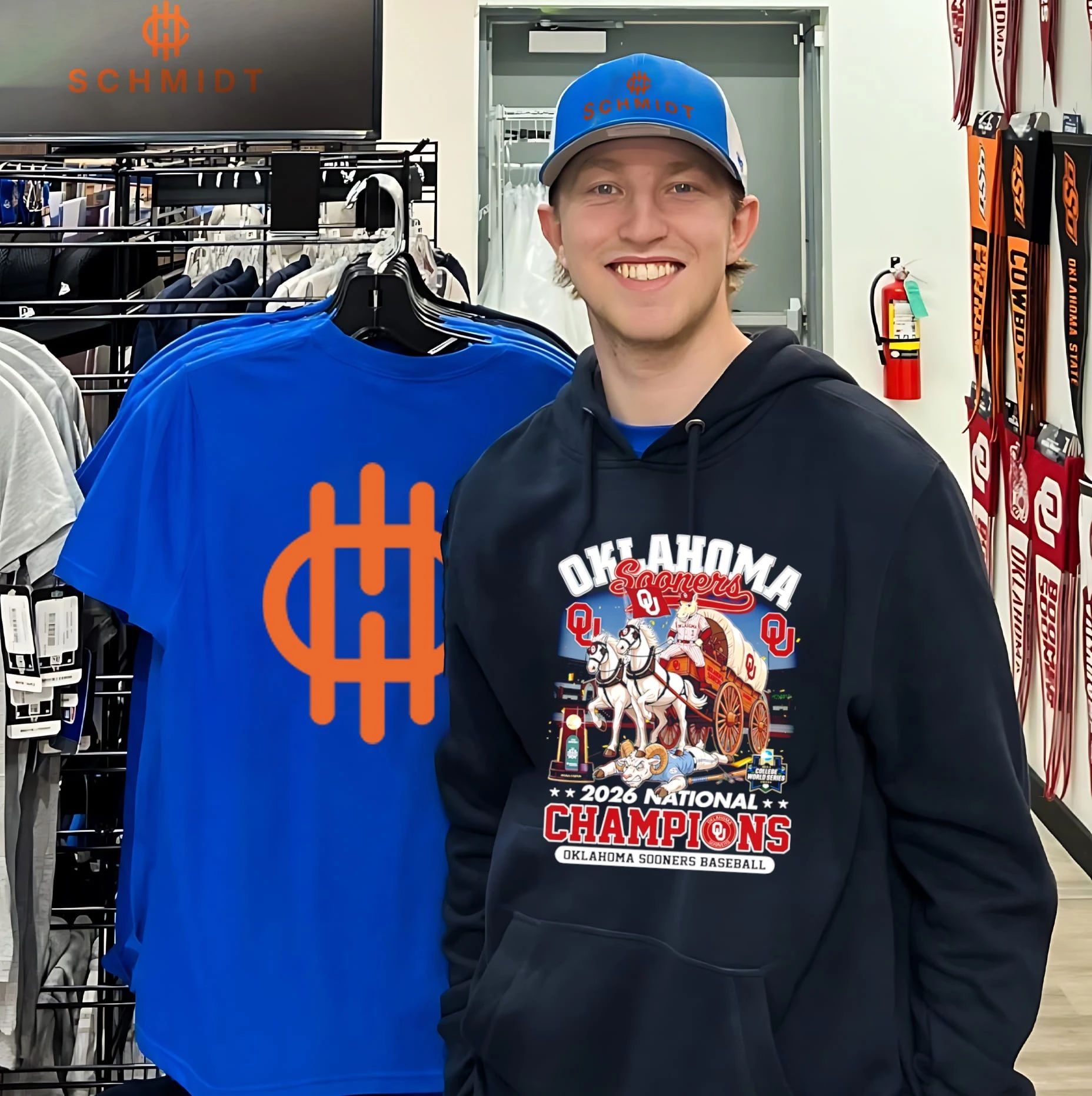 Oklahoma Sooners National Champions Baseball 2026 mascot shirt