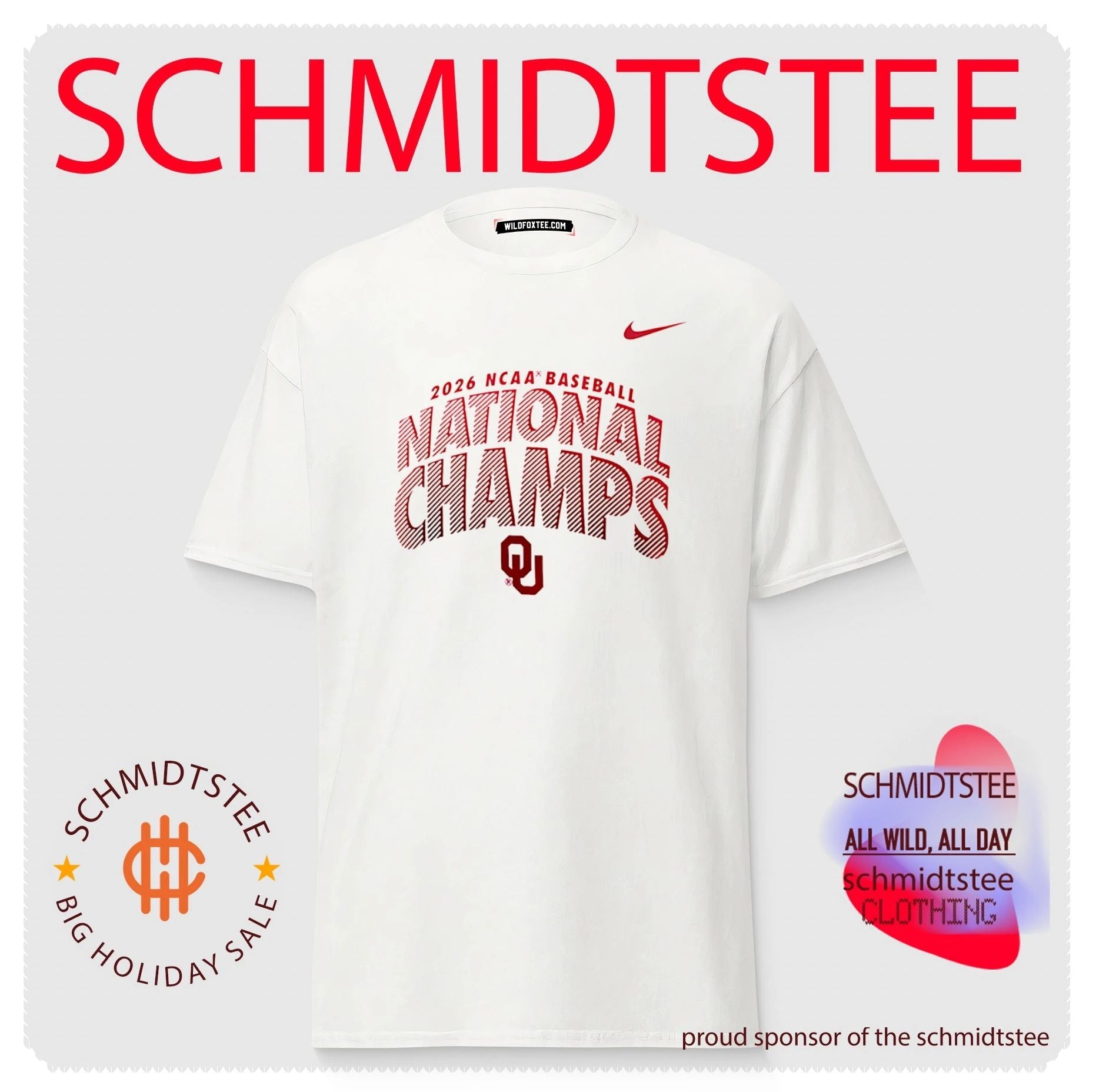 Oklahoma Sooners 2026 College World Series Champions shirt