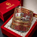 Oklahoma Sooners Boomer Sooner EST. 1895 Whiskey Glass