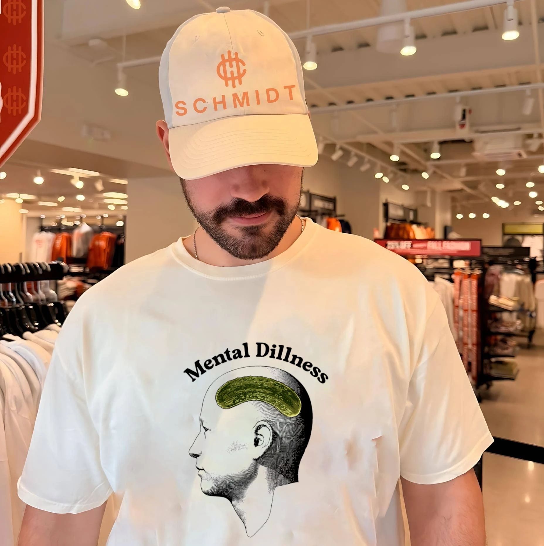 Mental Dillness pickle funny pun brain humor shirt