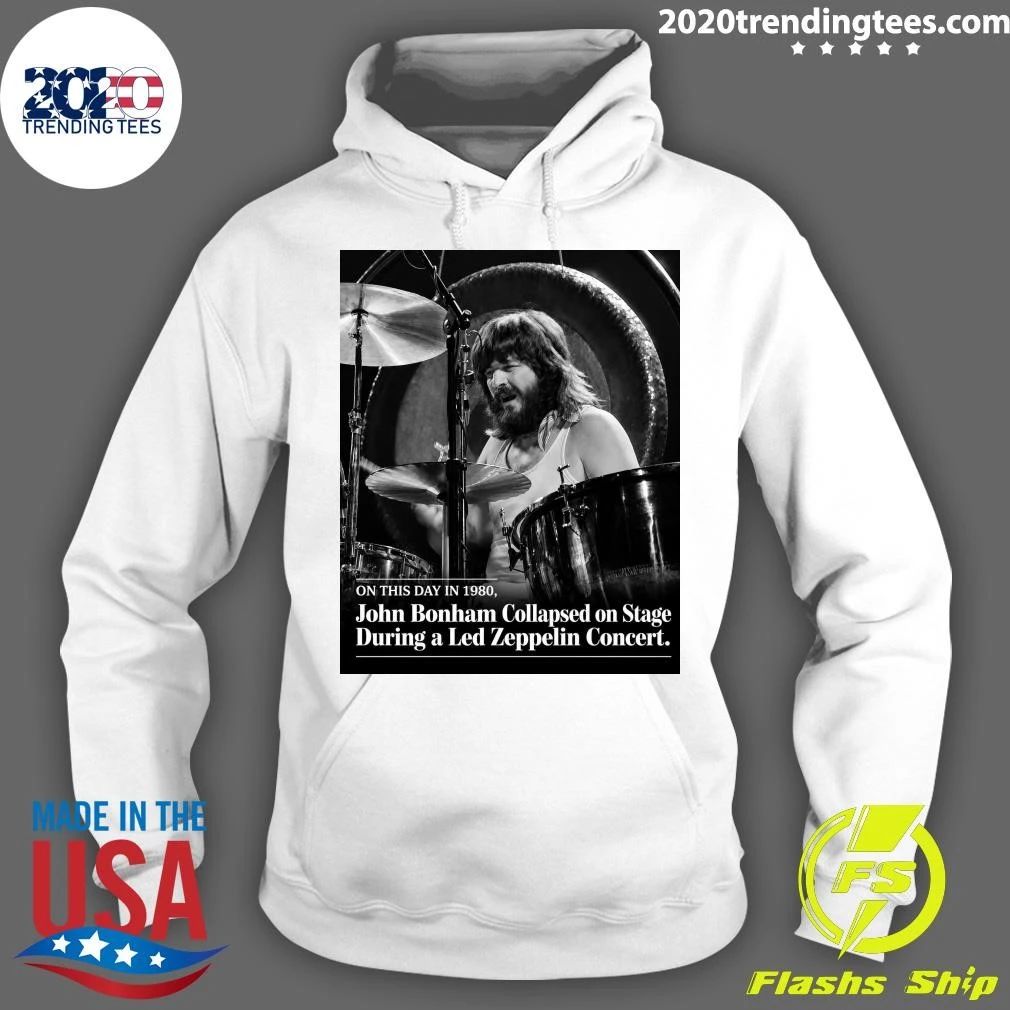 On This Day In 1980, John Bonham Collapsed On Stage During A Led Zeppelin Concert Shirt