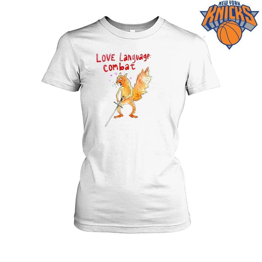 Love Language Combat Angry Funny Squirrel With Sword Meme Aesthetic shirt