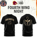 Brisbane Broncos Fourth Wings Night 2026 Dark T-Shirt