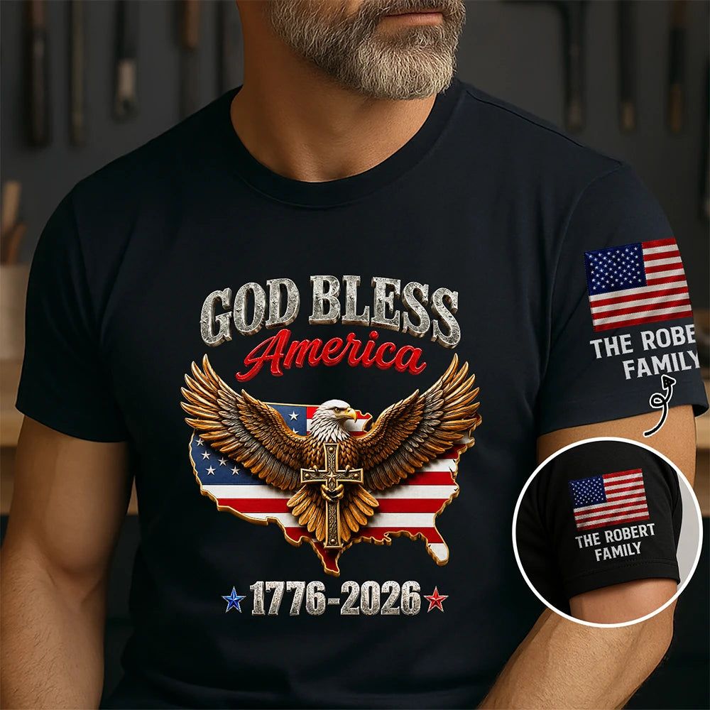 God Bless America - Personalized T Shirt
