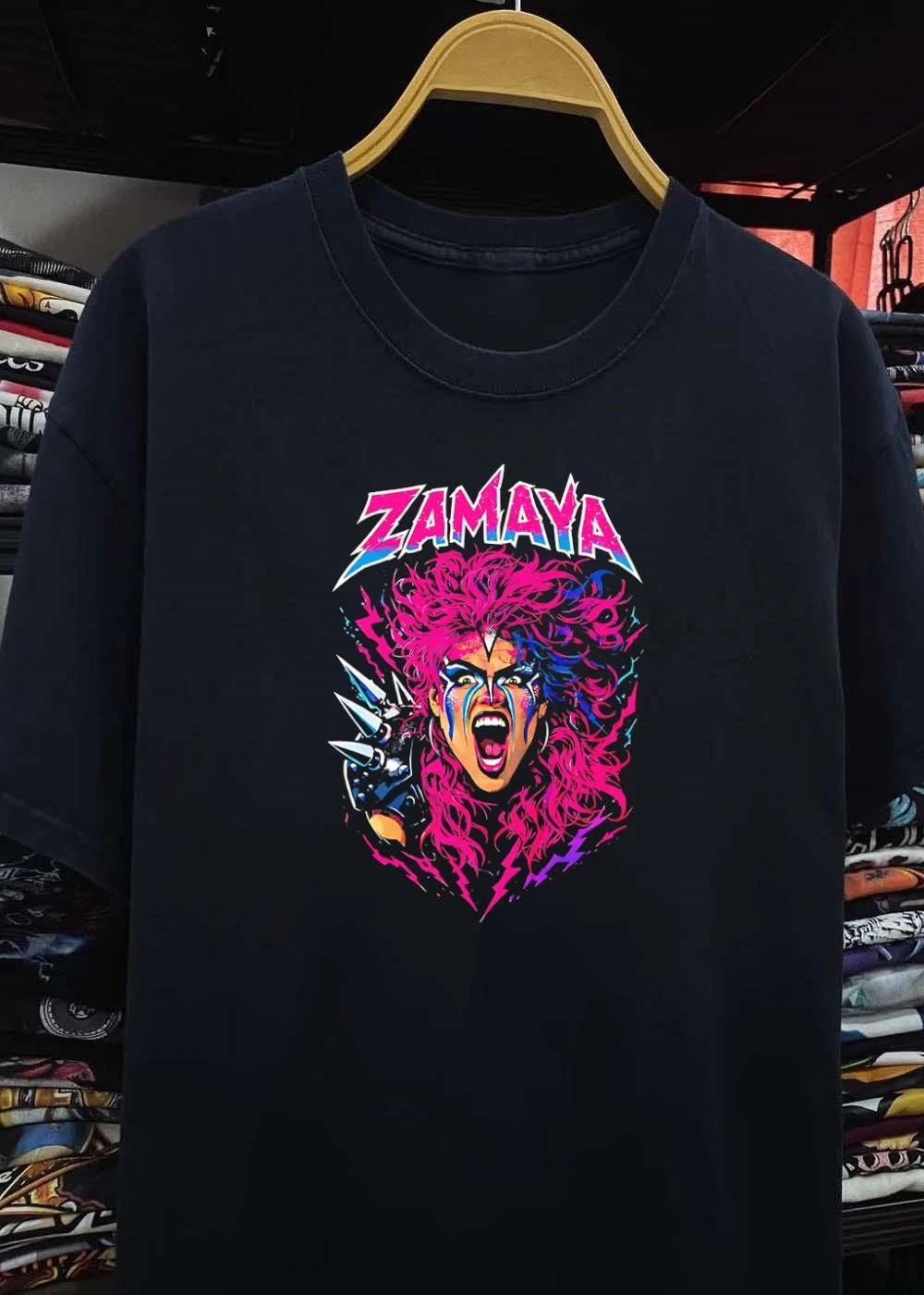 Rock and Roll Glam Metal Zamaya Screaming Star T-Shirt