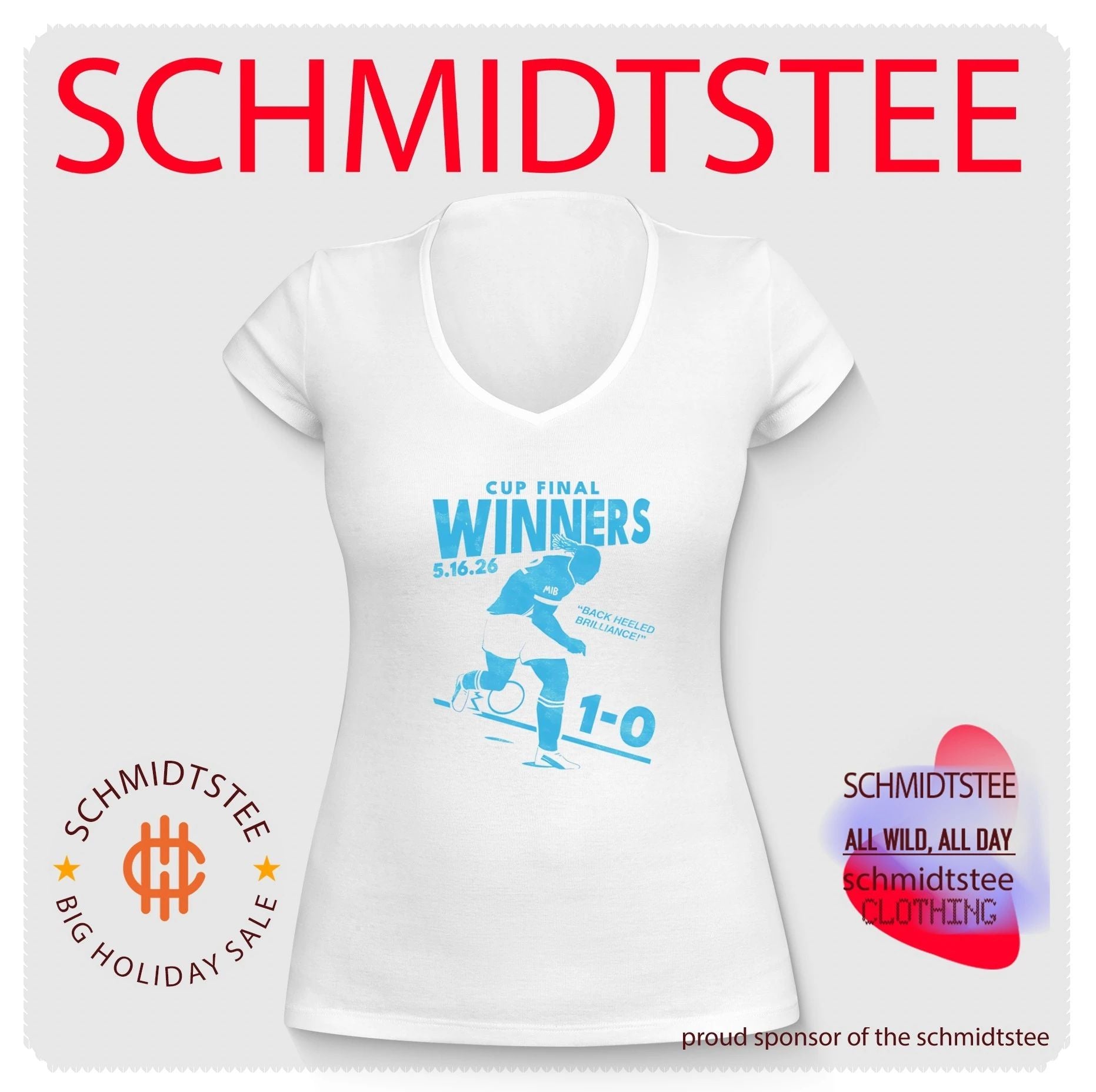Cup Final Winners 51626 Back Heeled Brilliance 1-0 Soccer shirt