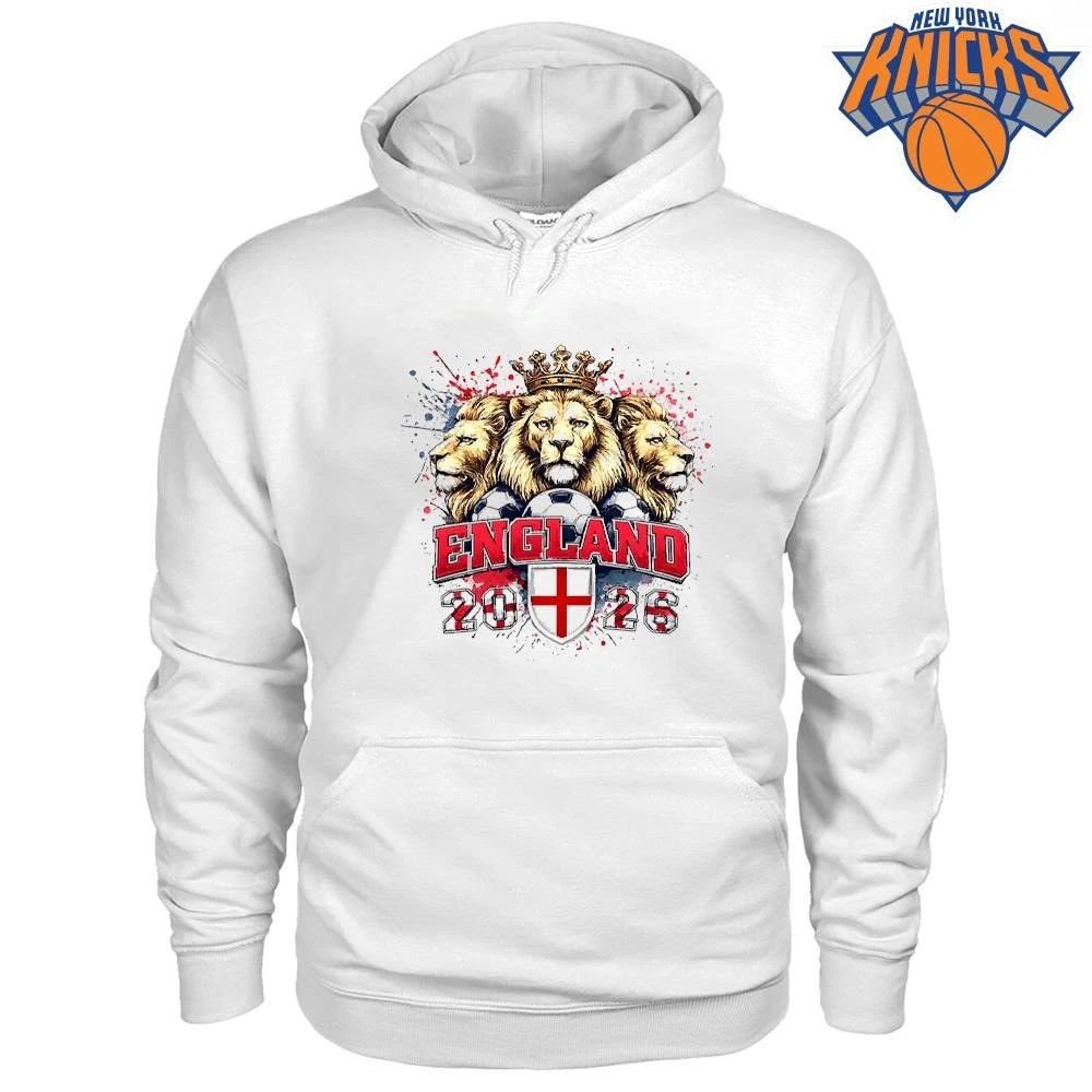 Crowned Three Lions England World Cup 2026 Shield T-Shirt