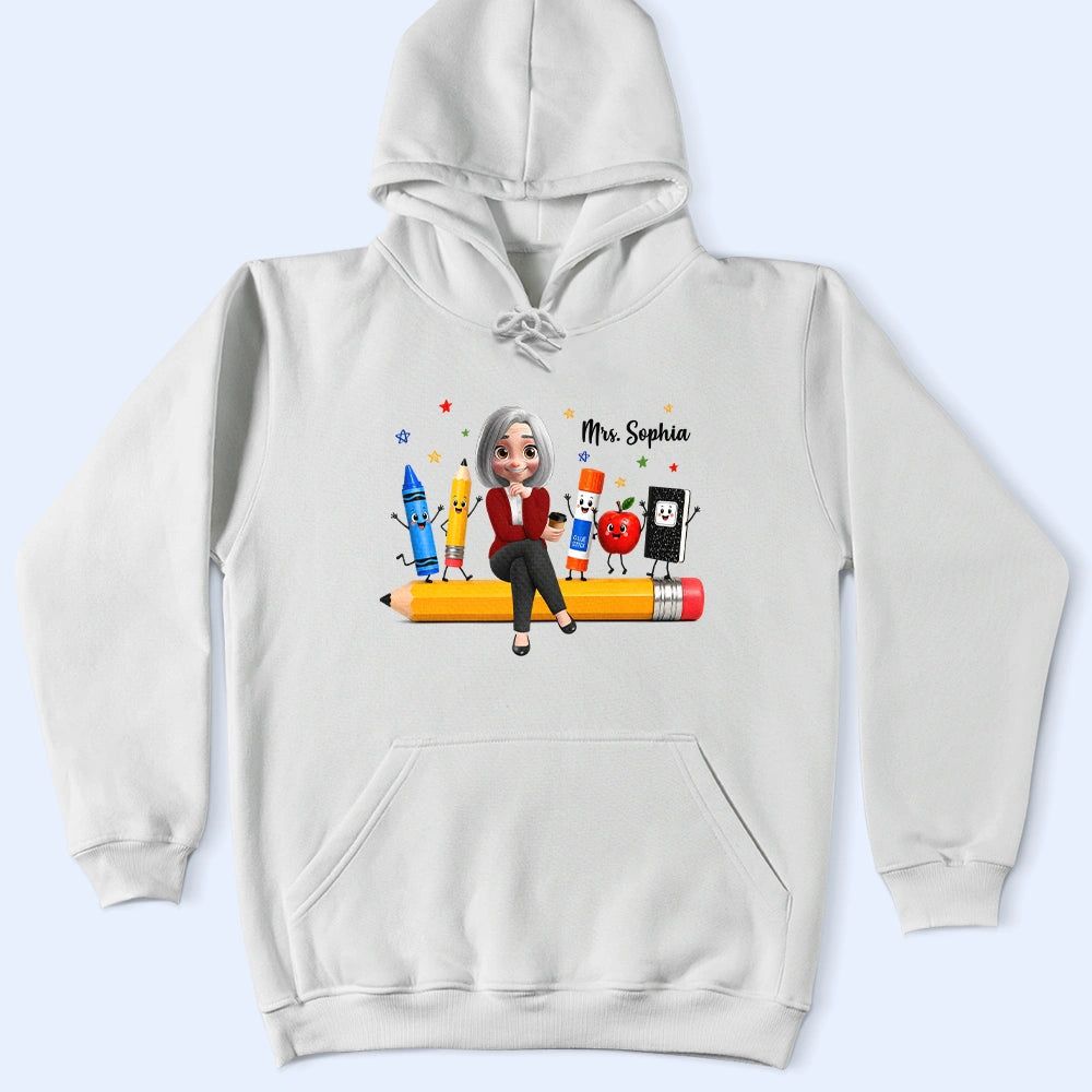 Teacher Life Happy To See Your Face - Personalized T Shirt