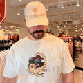 Man riding his own head illustrated shirt