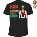 Custom Photo Legend Husband Daddy With Baby - Personalized T Shirt