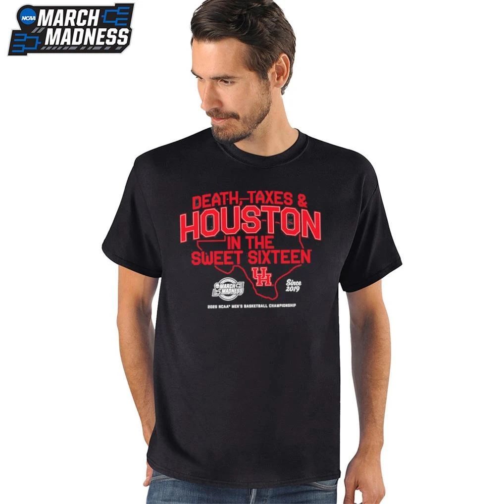 Death, Taxes & Houston In The Sweet Sixteen 2026 Houston Cougars Men’s Basketball T-Shirt