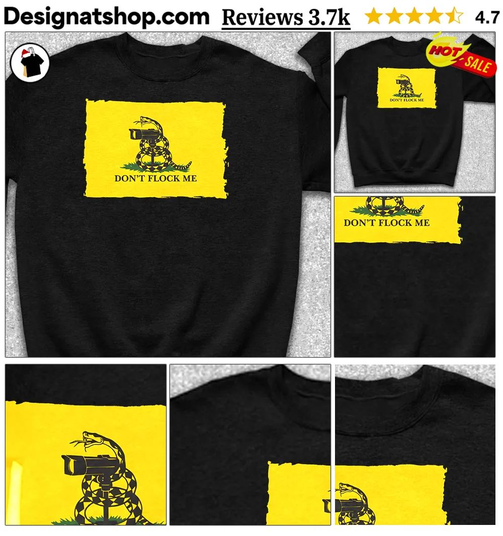Snake Surveillance Camera Gadsden Flag Don’t Flock Me Shirt