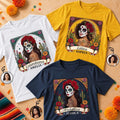 Custom Photo Sugar Skull Day Of The Dead Funny Mexican Hispanic - Personalized T Shirt