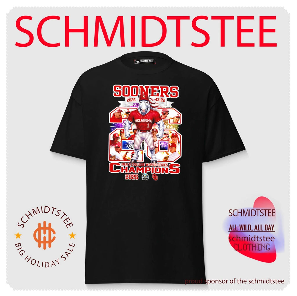Oklahoma Sooners baseball 2026 MCWS Boomer Sooner Champions mascot shirt