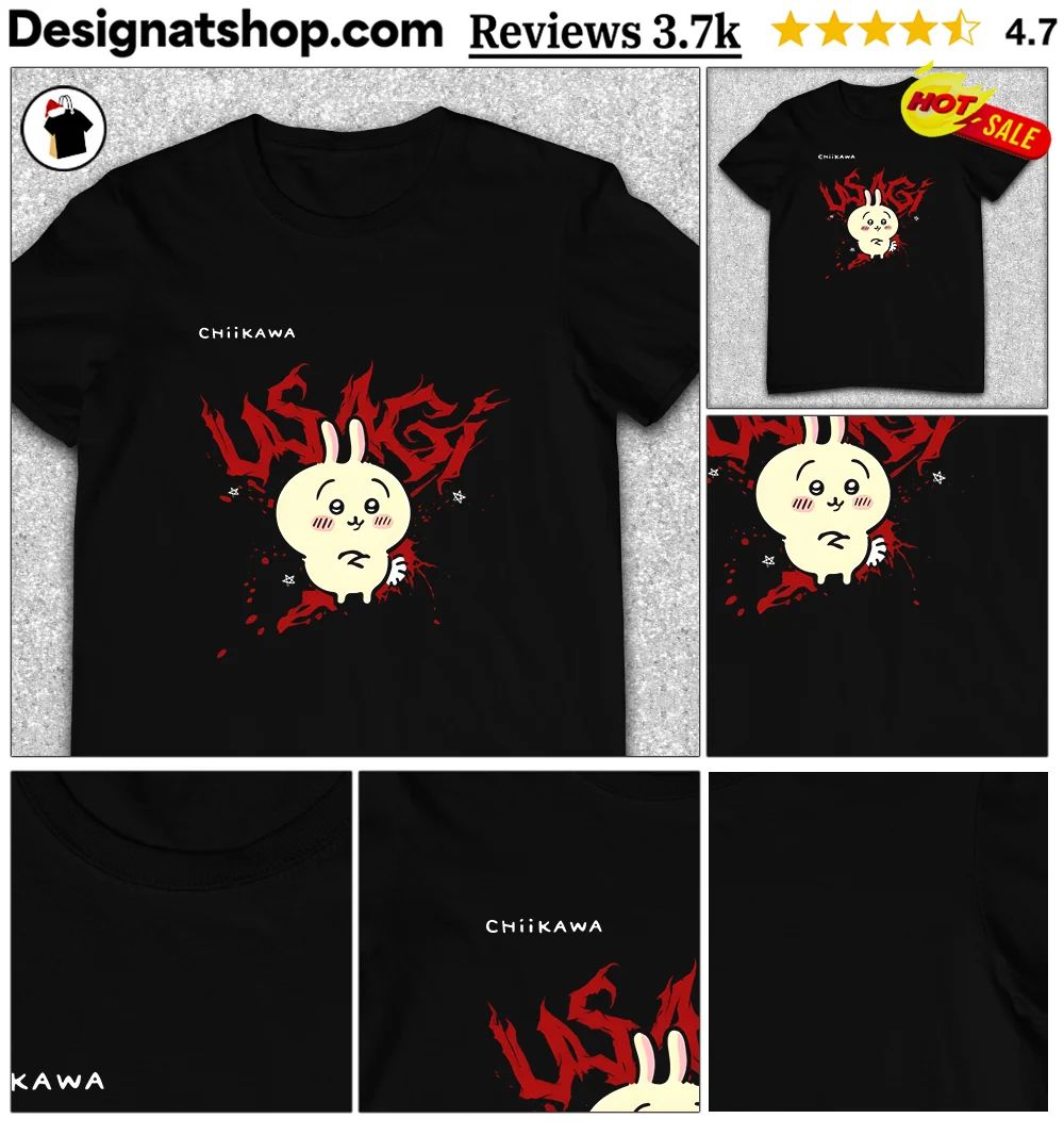 Chikawa Usagi Kawaii Anime Red graphic shirt