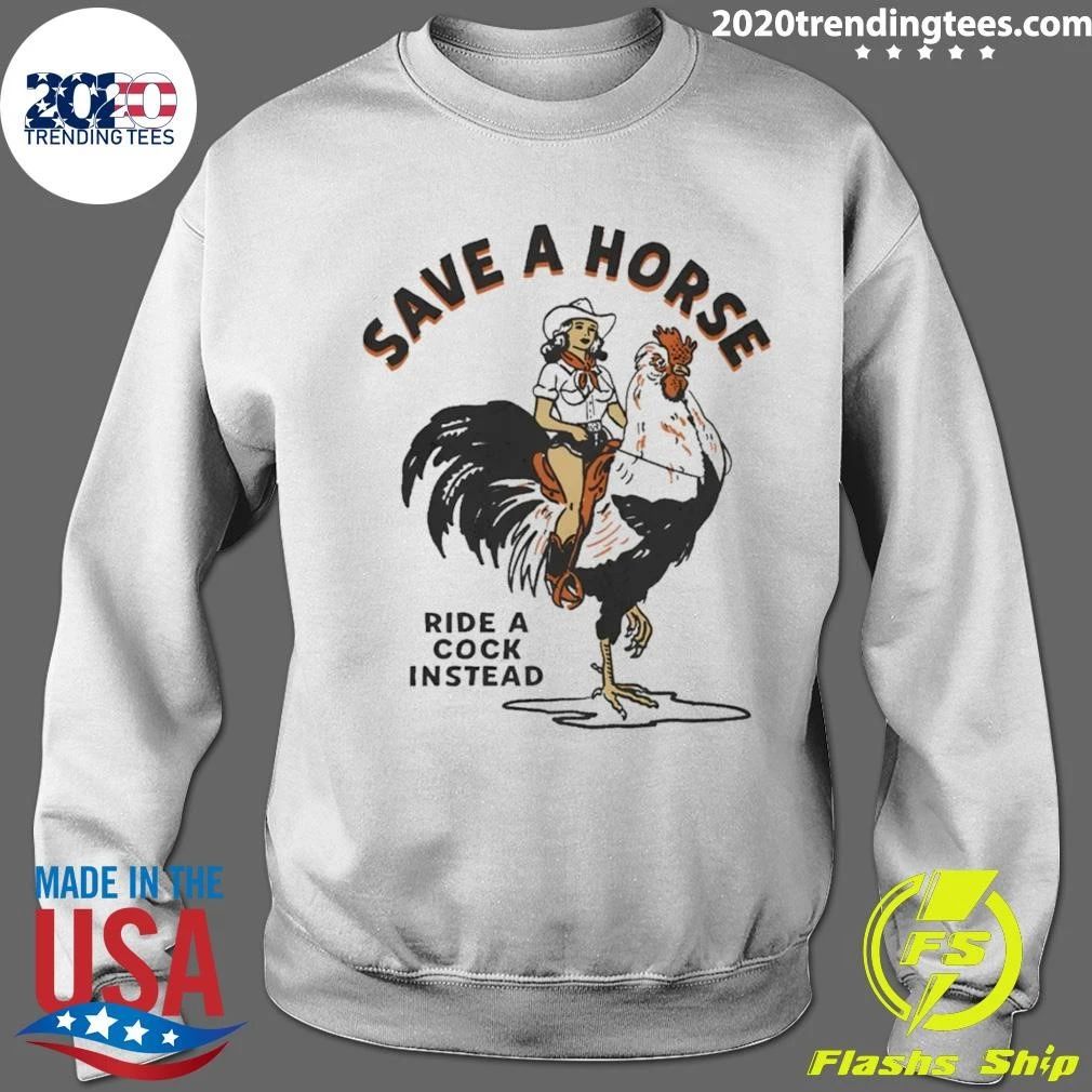Cowgirl Save A Horse Ride A Cock Instead Vintage Shirt
