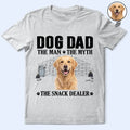 Custom Photo Dog Dad The Man The Myth The Snack Dealer - Personalized T Shirt