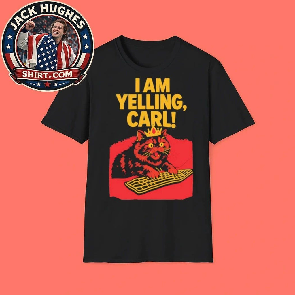 I Am Yelling, Carl! Cat Keyboard T-Shirt