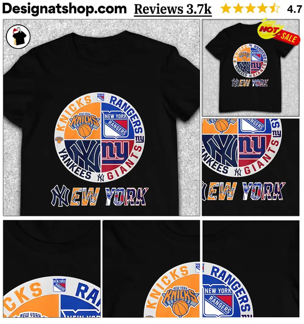 Knicks Rangers Yankees Giants teams New York sports shirt
