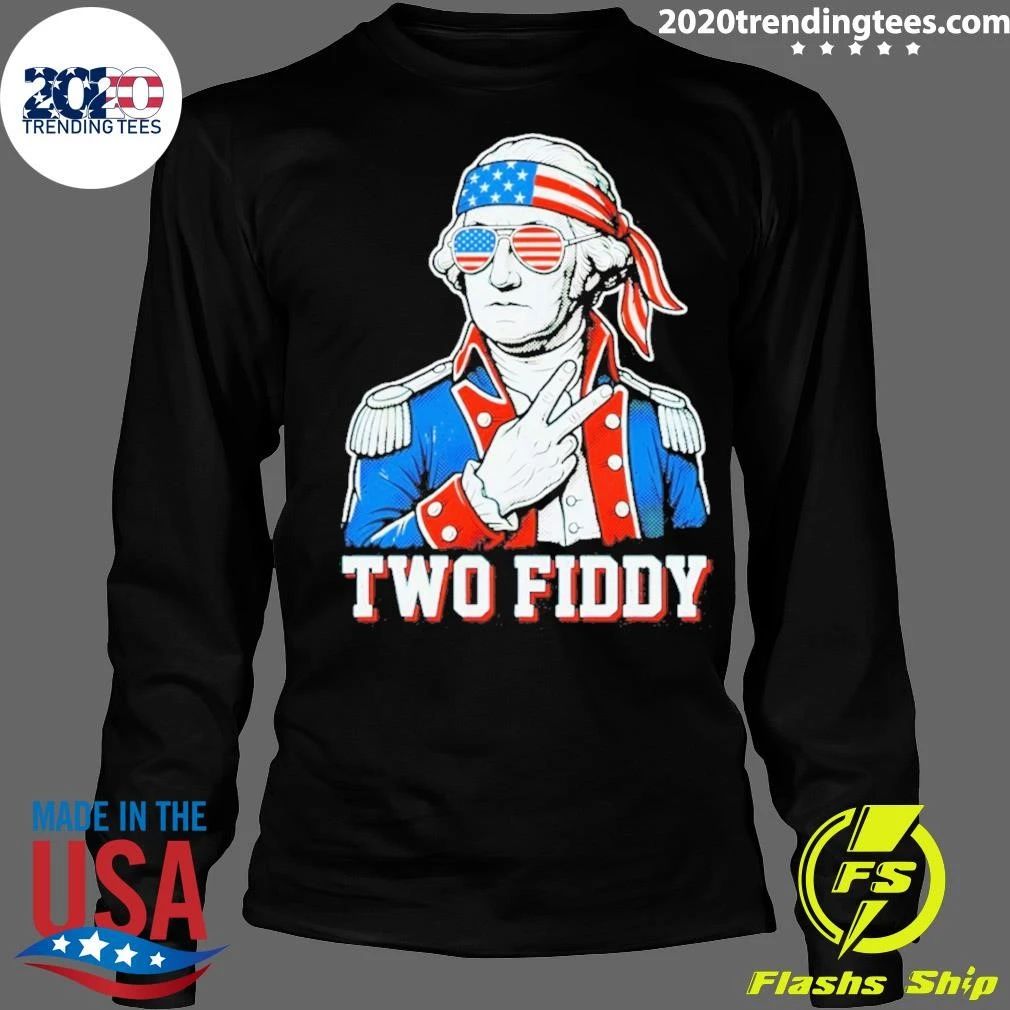 George Washington Flag Bandana Sunglasses Patriotic Two Fiddy Shirt