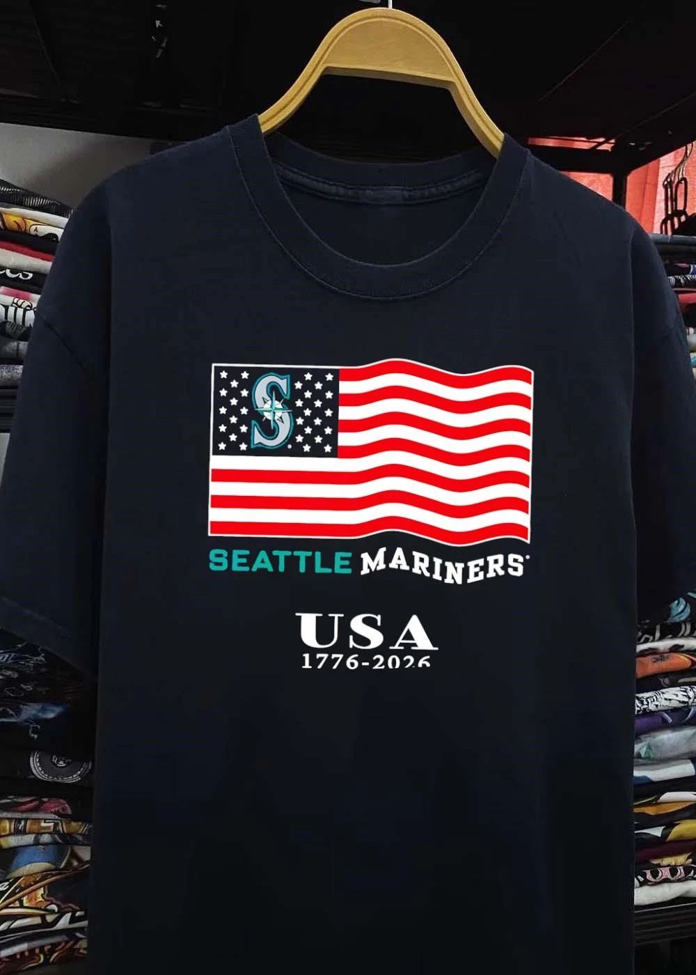 Apparel Seattle Mariners Flag USA 1776-2026 T-Shirt