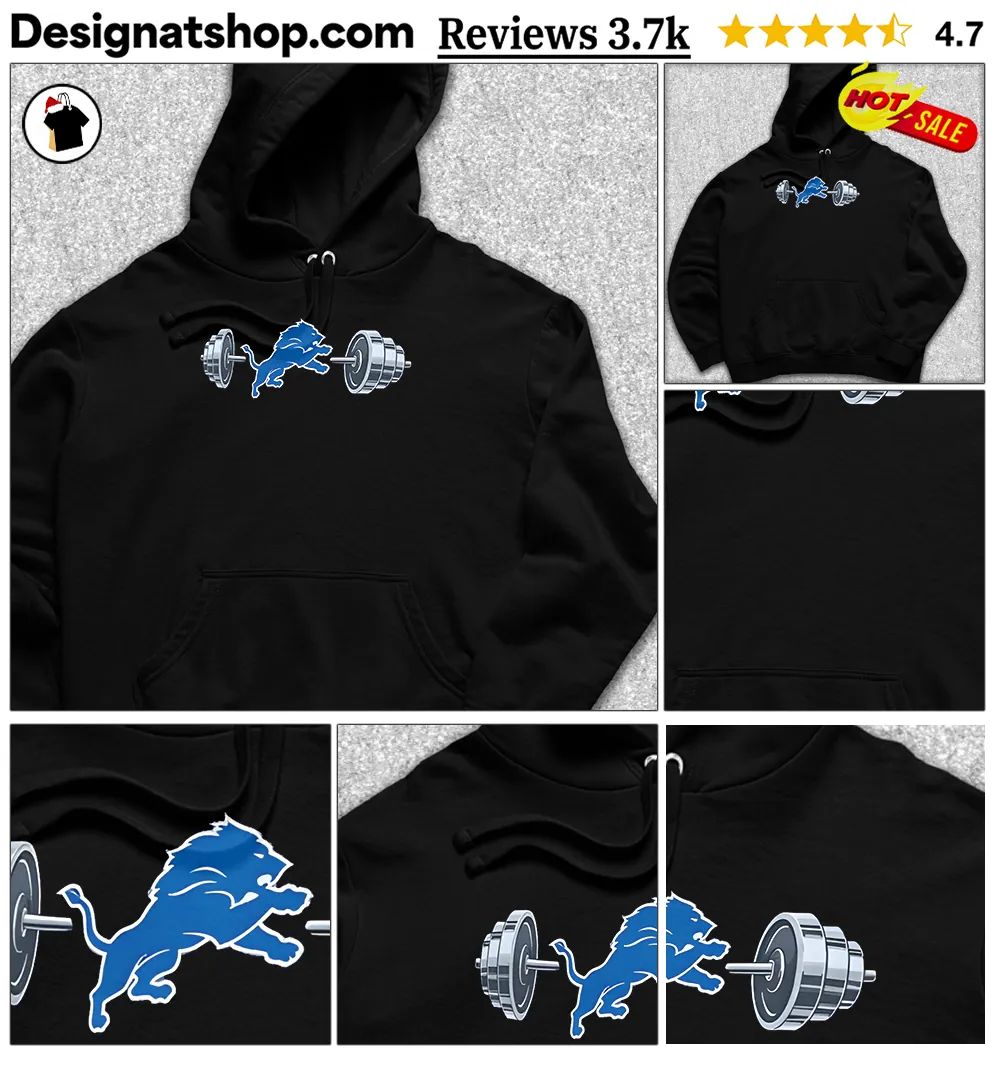 Lions Barbell Detroit Football Weightlifting Spirit Of True Champions Shirt