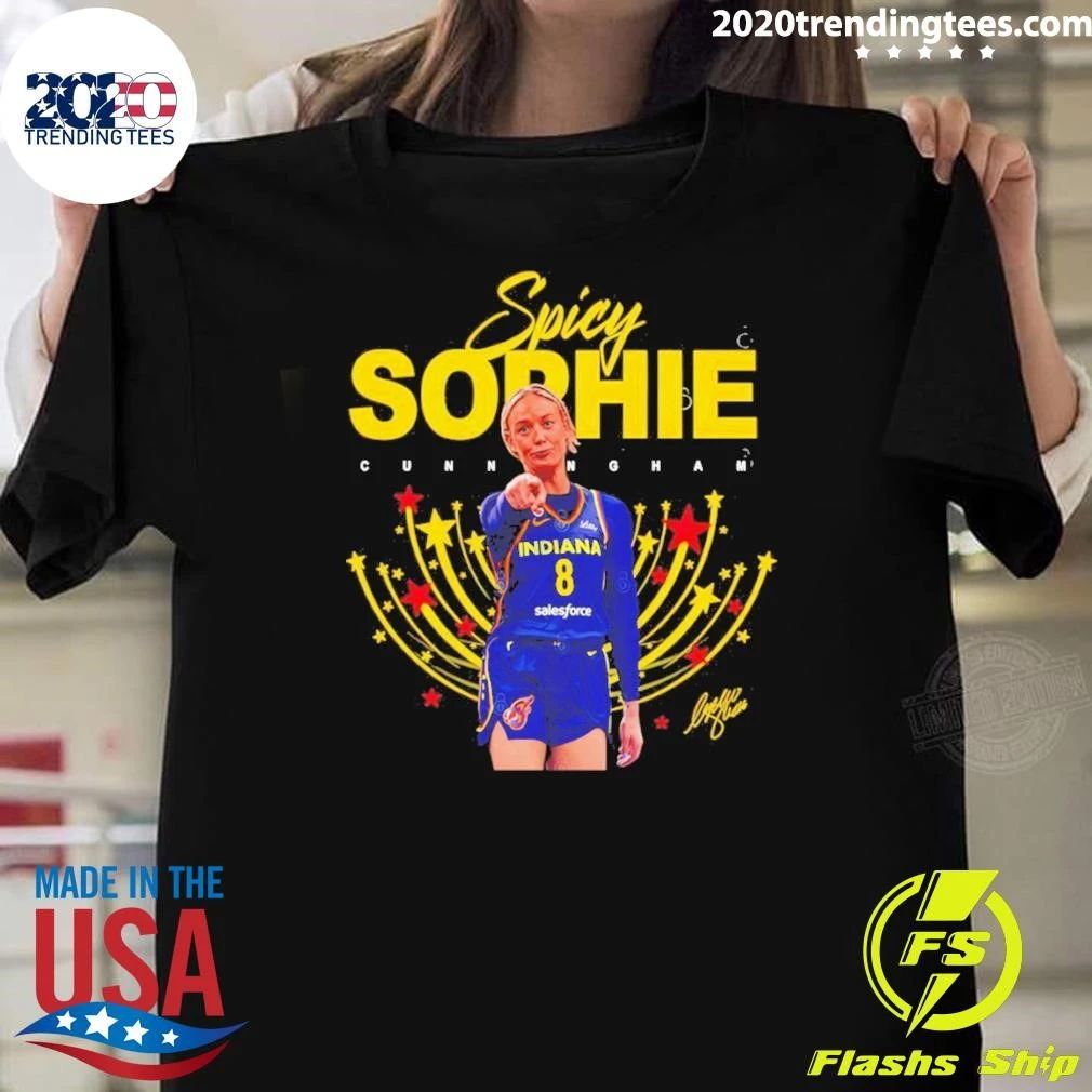 Sophie Cunningham 8 Indiana Fever Player Wnba Pointing Signature Shirt